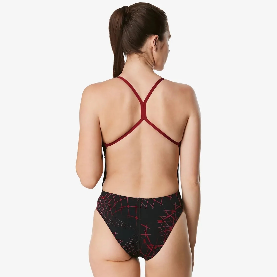 Racing|One Pieces-Speedo Galactic Highway One Back One Piece Maroon/Black