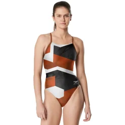 Racing|One Pieces-Speedo Glimmer Flyback One Piece Speedo Orange