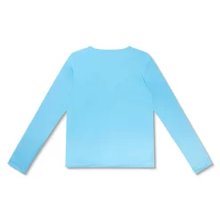 Boys Swimwear-Speedo Graphic Long Sleeve Swim Shirt Tranquil Blue