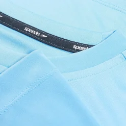 Boys Swimwear-Speedo Graphic Long Sleeve Swim Shirt Tranquil Blue