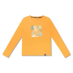 Boys Swimwear-Speedo Graphic Long Sleeve Swim Shirt Peel Yellow