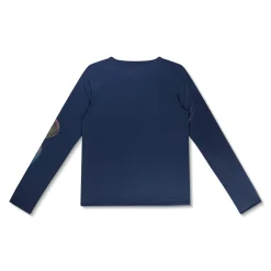 Boys Swimwear-Speedo Graphic Long Sleeve Swim Shirt Peacoat