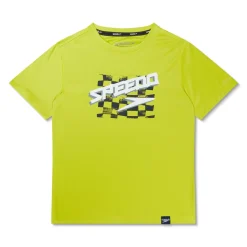 Boys Swimwear-Speedo Graphic Short Sleeve Swim Shirt Bitter Lime