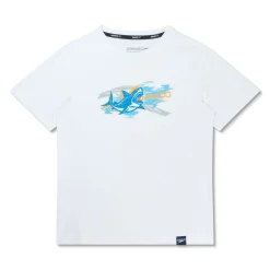 Boys Swimwear-Speedo Graphic Short Sleeve Swim Shirt White