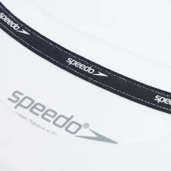 Boys Swimwear-Speedo Graphic Short Sleeve Swim Shirt White