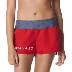 Lifeguard|Two Pieces-Speedo Guard Female Short With Stretch Waistband Red
