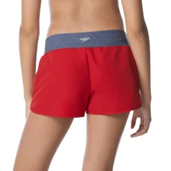 Lifeguard|Two Pieces-Speedo Guard Female Short With Stretch Waistband Red