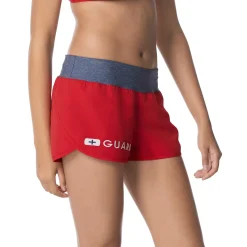 Lifeguard|Two Pieces-Speedo Guard Female Short With Stretch Waistband Red