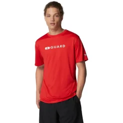 Lifeguard|Rashguards-Speedo Guard New Easy Short Sleeve Rashguard Red