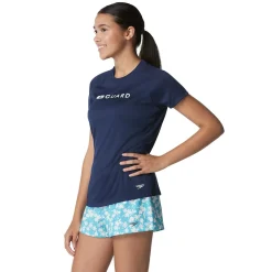 Lifeguard-Speedo Guard Short Sleeve Solid Swim Tee Navy