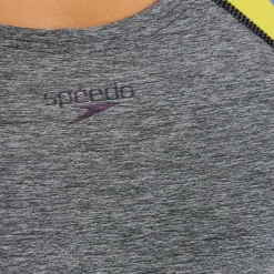 Fitness|One Pieces-Speedo Heather Quantum Fusion Splice Jet Black