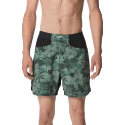 Swim Trunks & Boardshorts-Speedo Hidden Trop Explorer Training Short 16" Douglas Fir Green
