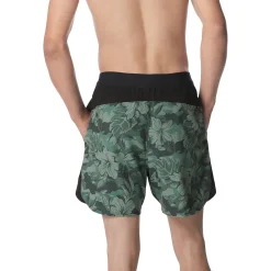 Swim Trunks & Boardshorts-Speedo Hidden Trop Explorer Training Short 16" Douglas Fir Green