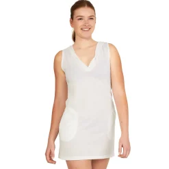 Coverups-Speedo Hooded Coverup Dress White