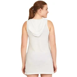 Coverups-Speedo Hooded Coverup Dress White