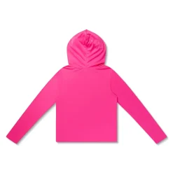 Girls Swimwear-Speedo Hooded Swim Tee Flare Pink