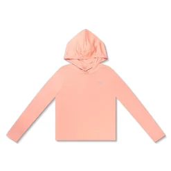 Girls Swimwear-Speedo Hooded Swim Tee Disco Peach