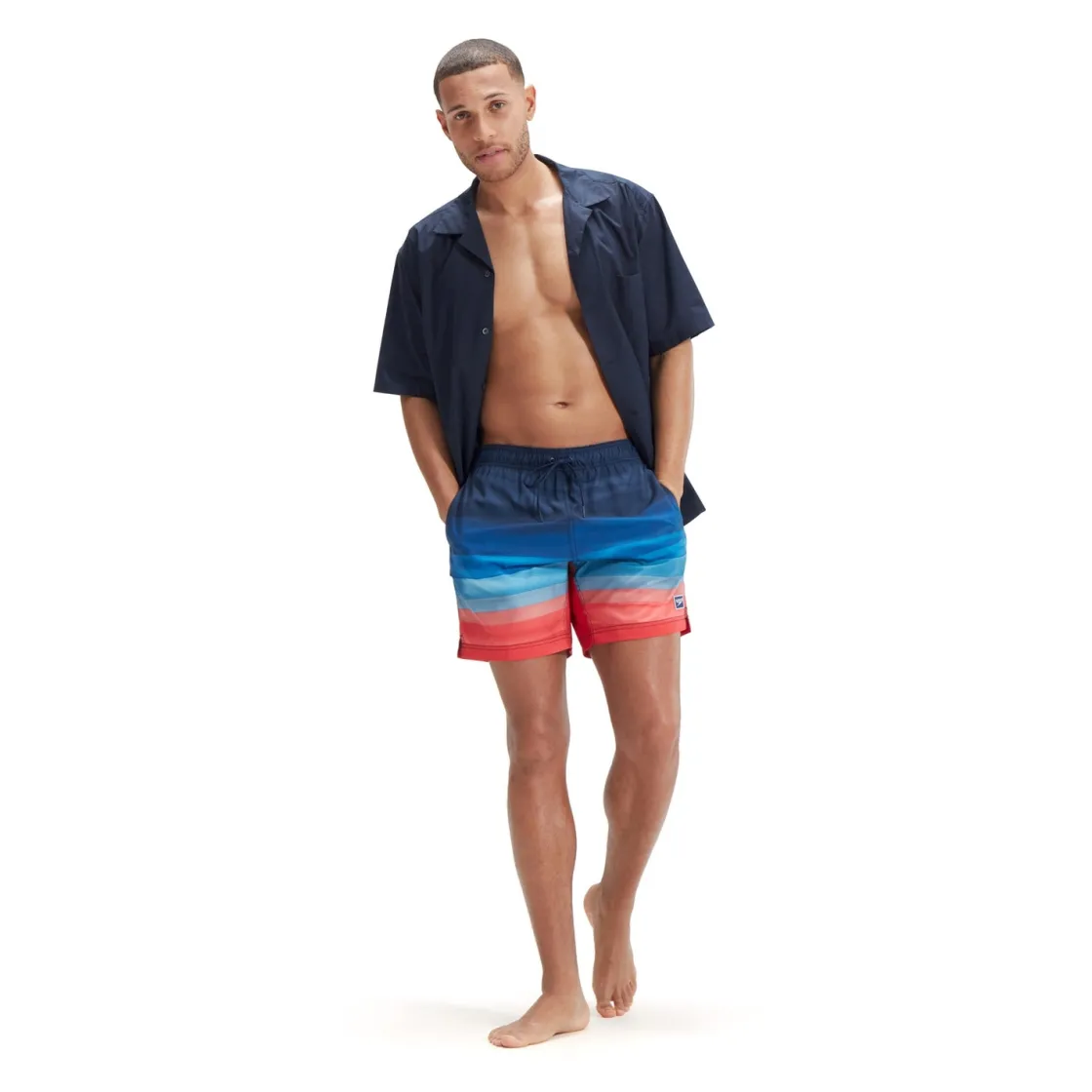 Swim Trunks & Boardshorts-Speedo Horizon View Redondo Edge Volley 17" Peacoat