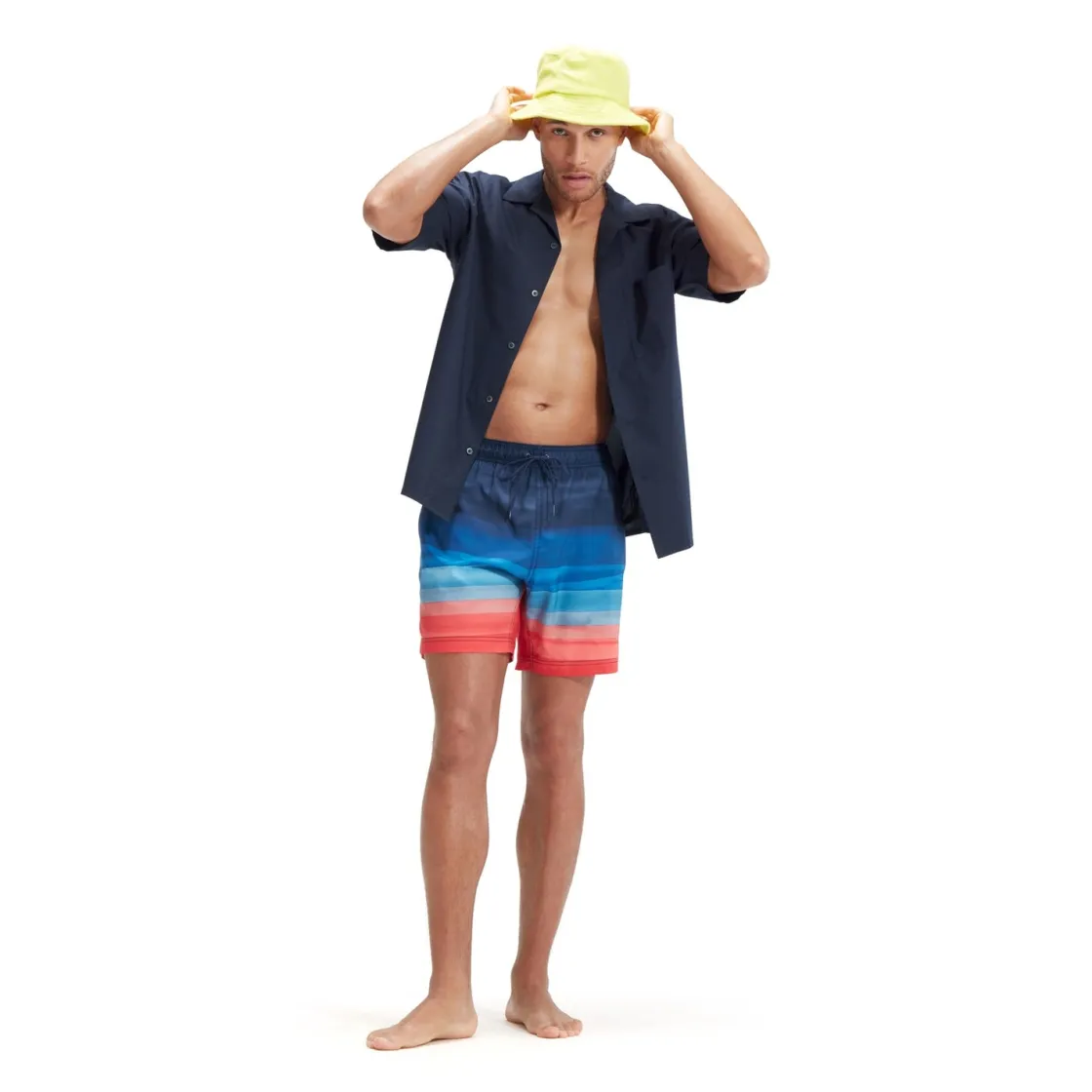 Swim Trunks & Boardshorts-Speedo Horizon View Redondo Edge Volley 17" Peacoat