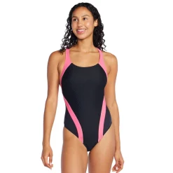 Fitness|One Pieces-Speedo Jacquard Quantum Splice One Piece Black