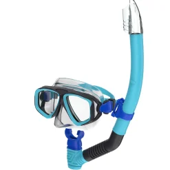 Snorkelling|Mask & Snorkels-Speedo Jr. Adventure Mask & Snorkel Set Black Blue