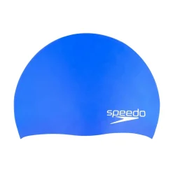 Caps|Kids Caps-Speedo Jr Elastomeric Solid Silicone Cap Blue