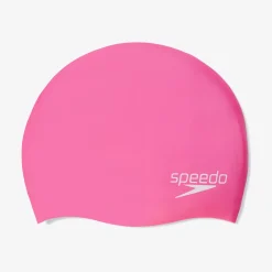 Caps|Kids Caps-Speedo Jr. Solid Silicone Cap Pink