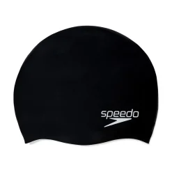 Caps|Kids Caps-Speedo Jr. Solid Silicone Cap Black