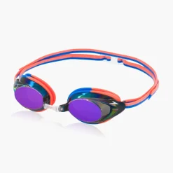 Kids Goggles|Racing-Speedo Jr. Vanquisher 2.0 Mirrored Goggle Coral Blue
