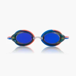 Kids Goggles|Racing-Speedo Jr. Vanquisher 2.0 Mirrored Goggle Coral Blue