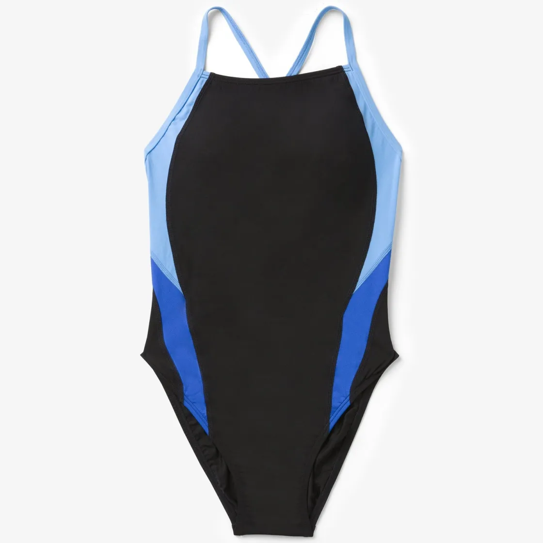 One Pieces|Fitness-Speedo Launch Splice Adult Cross Back One Piece - Endurance+ Black/Blue