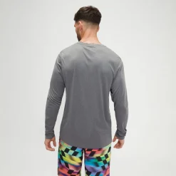 Rashguards-Speedo Long Sleeve Graphic Swim Rashguard Black