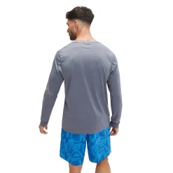 Rashguards-Speedo Long Sleeve Graphic Swim Rashguard Peacoat