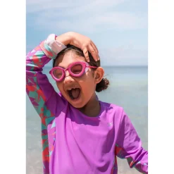 Girls Swimwear-Speedo Long Sleeve Printed Splice Rashguard