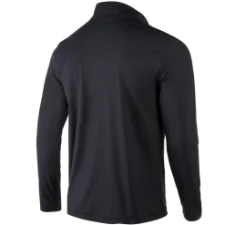 Teamwear-Speedo Long Sleeve Solid Quarter Zip Charcoal Black