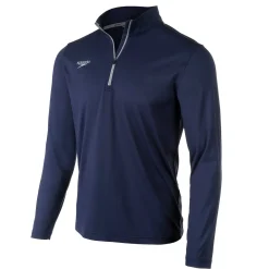 Teamwear-Speedo Long Sleeve Solid Quarter Zip Navy