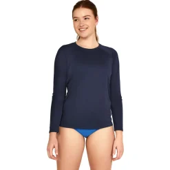 Rashguards-Speedo Long Sleeve Swim Tee Navy