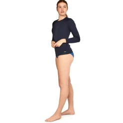 Rashguards-Speedo Long Sleeve Swim Tee Navy