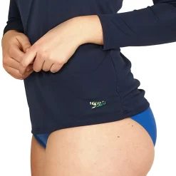 Rashguards-Speedo Long Sleeve Swim Tee Navy