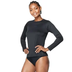 Rashguards-Speedo Long Sleeve Swim Tee Black