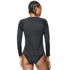 Rashguards-Speedo Long Sleeve Swim Tee Black