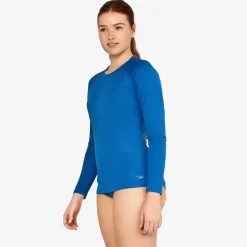 Rashguards-Speedo Long Sleeve Swim Tee Blue