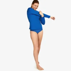 Rashguards-Speedo Long Sleeve Swim Tee Blue