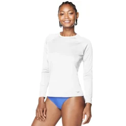Rashguards-Speedo Long Sleeve Swim Tee White