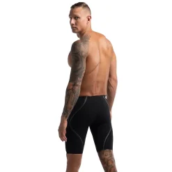 Jammers|Tech Suits-Speedo Men's Fastskin LZR Pure Intent 2.0 High Waist Jammer - Fina Approved Black/Iridescent
