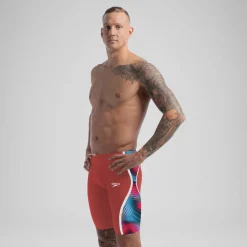 Tech Suits|Jammers-Speedo Men's Fastskin LZR Pure Intent 2.0 Jammer - Fina Approved Siren Red
