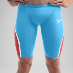 Tech Suits|Jammers-Speedo Men's Fastskin LZR Pure Intent 2.0 Jammer - Fina Approved Blue Red
