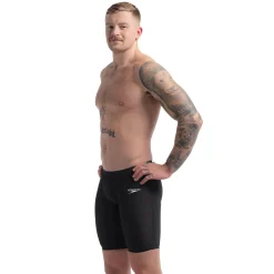 Jammers|Tech Suits-Speedo Men's Fastskin LZR Pure Valor 2.0 High Waisted Jammer - Fina Approved Black