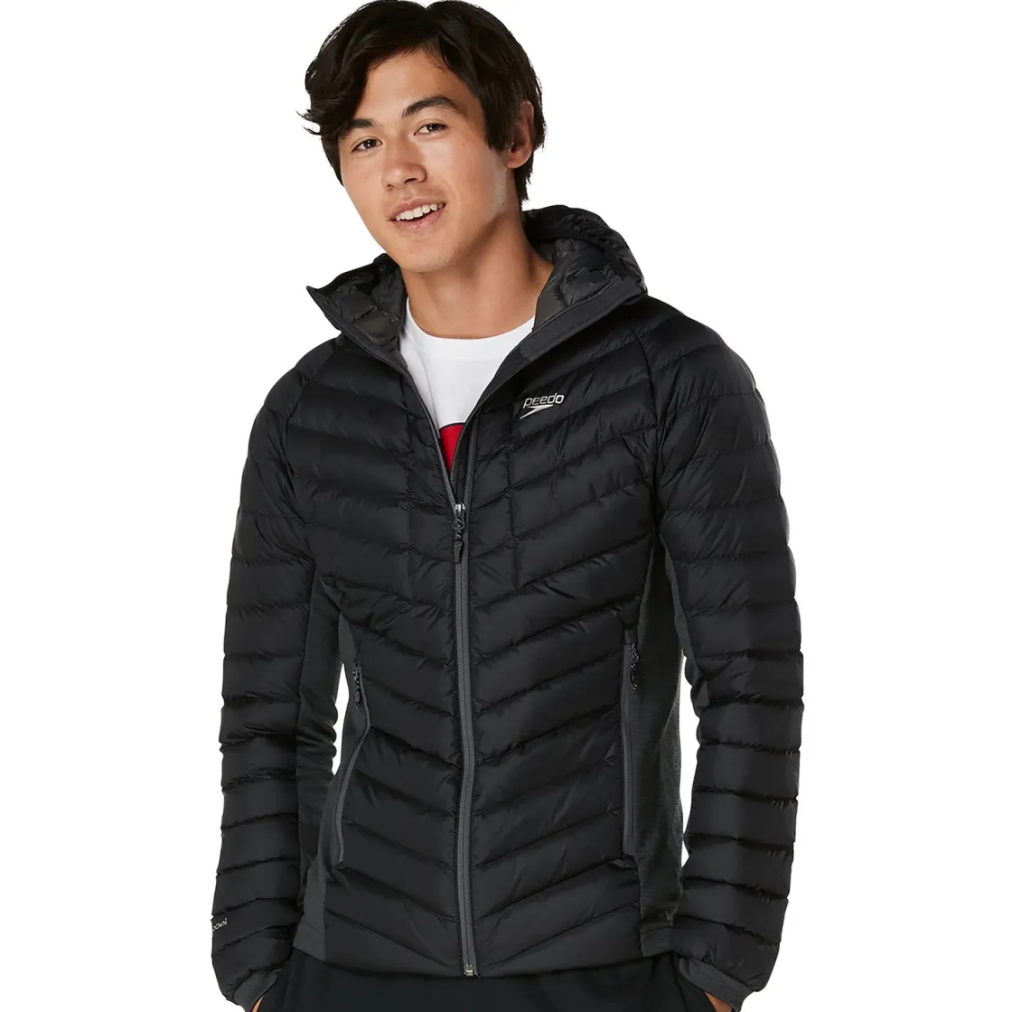 Parkas & Jackets-Speedo Men's Tephra Stretch Reflect Jacket Black