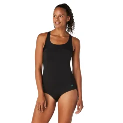 Recreation|Fitness-Speedo Mesh Blocked One Piece Black